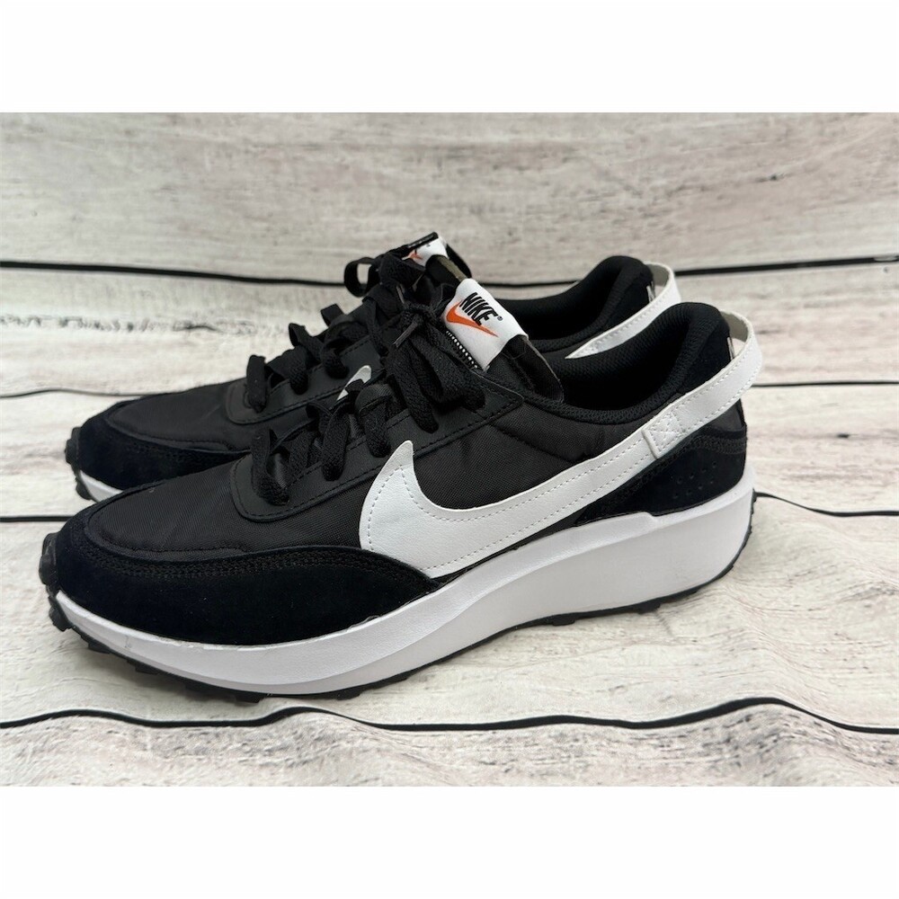 Nike Waffle Debut Men's Sneakers Black/White Low Top Retro Runner Size 8